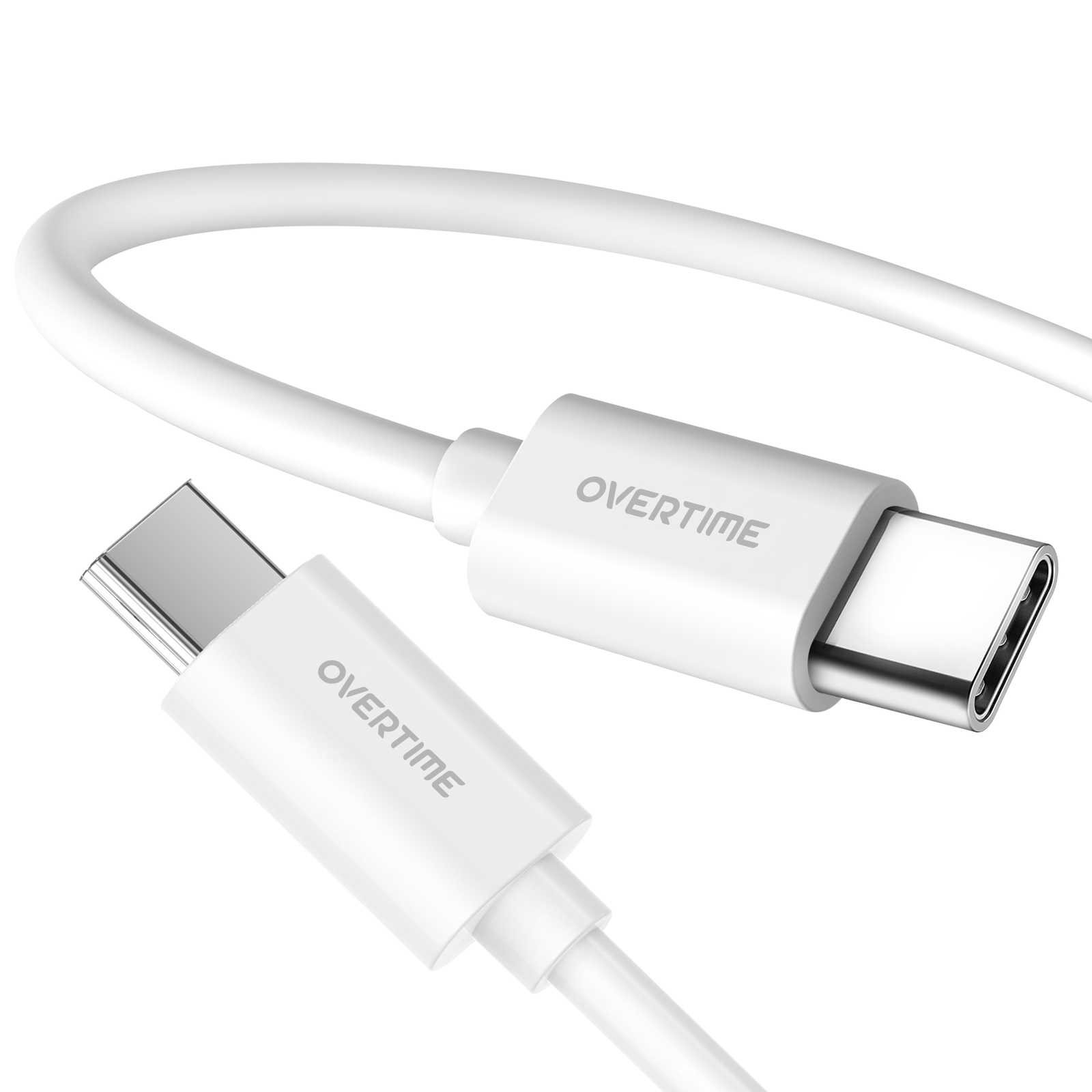 Overtime USB C to C Charging Cable 10ft, Portable and Reliable - White
