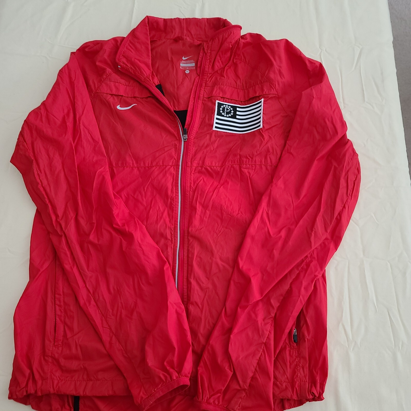 USA Nike Red Lightweight Jacket Mens Size M Medium