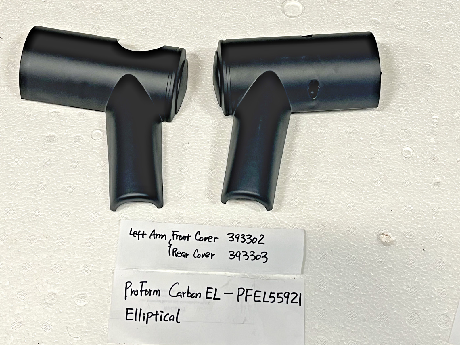 Left Arm Covers 393302 Front/393303 Rear -ProForm Carbon EL PFEL55921 Elliptical