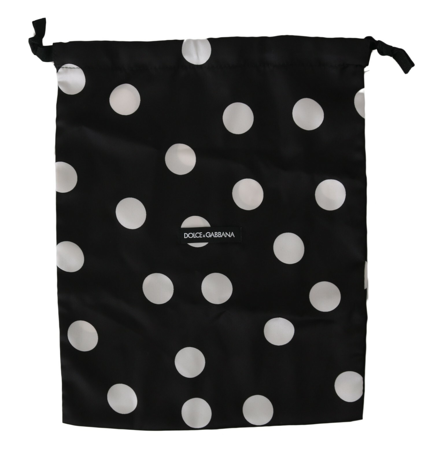 DOLCE & GABBANA Dustbag Cover Bag Black White Drawstring Shoebag 37cm x 30cm