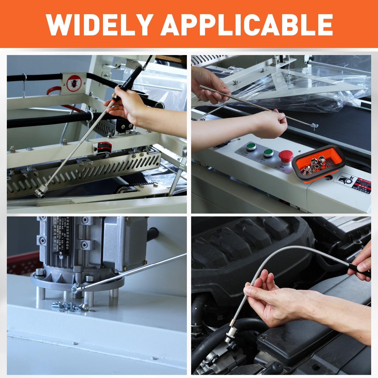 4 PIECE Magnetic Pickup Tools Kit | Extendable Telescoping Magnet Pick Up To...