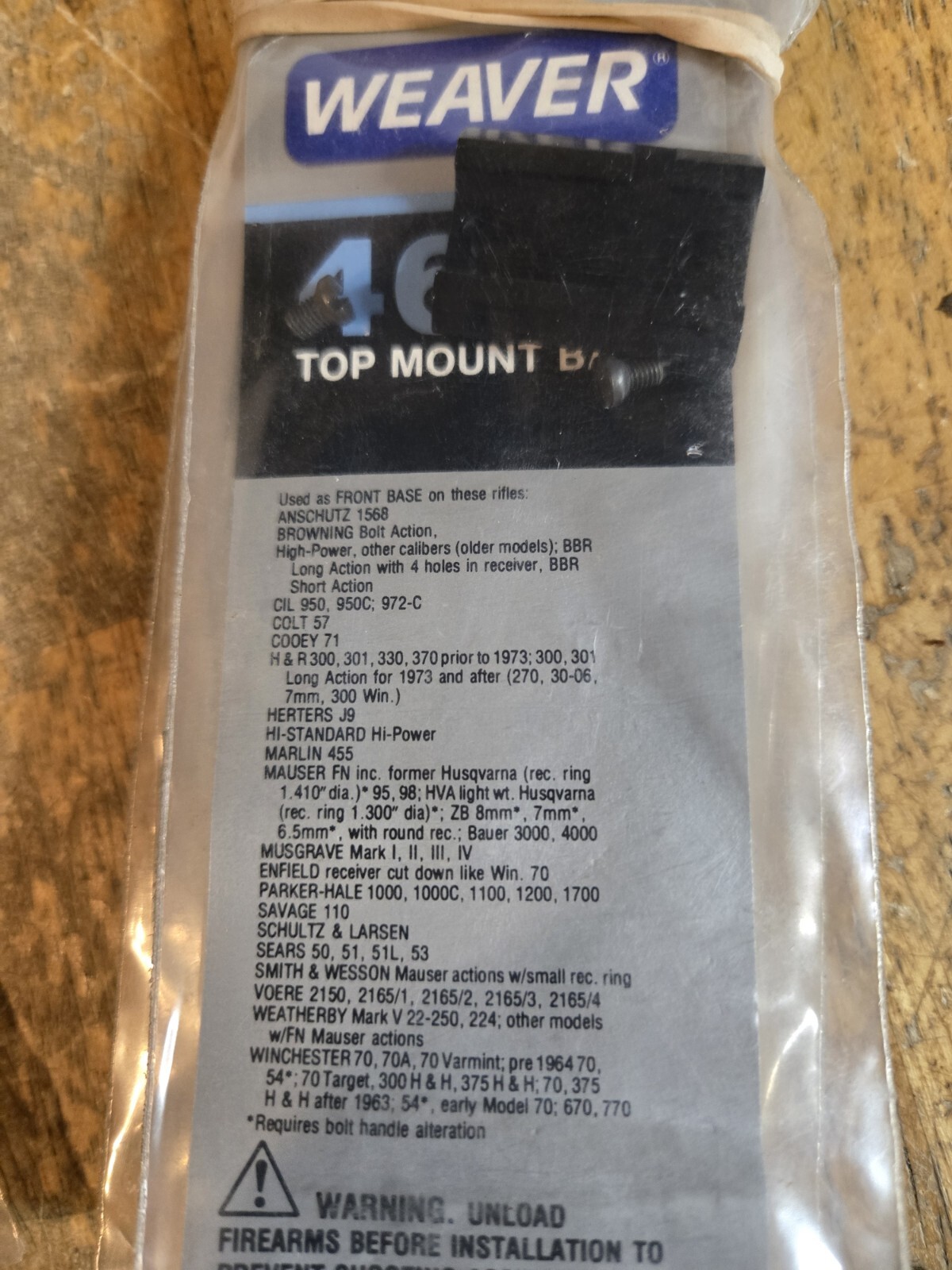 (1) weaver scope mount bases #12-46 (sold individually)
