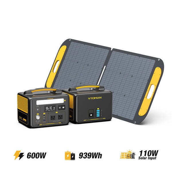 VTOMAN Jump 600X Portable Power Station 600W LiFePO4 Battery Generator Panels US