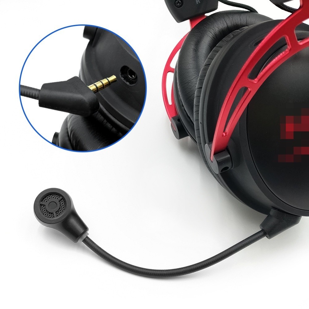 Compact Wireless Microphone with Light for Cloud for Alpha Headset Black ABS