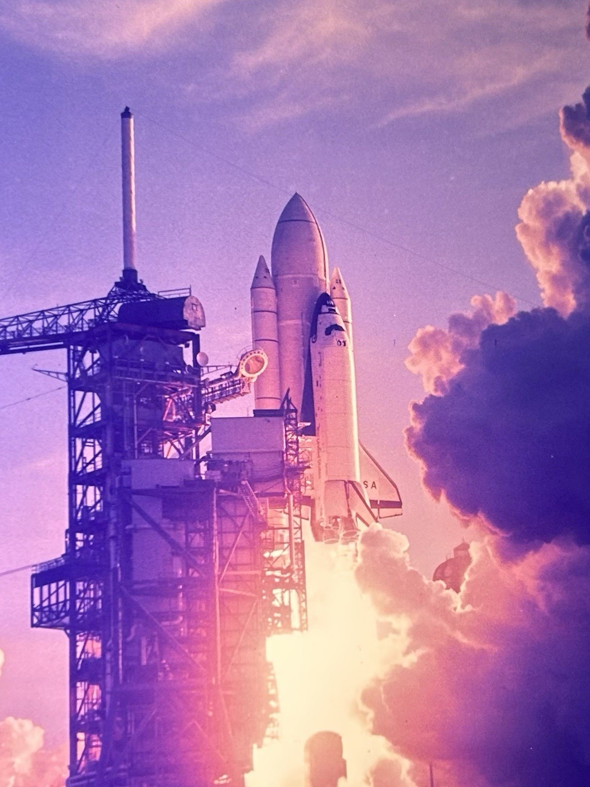 1981 NASA KSC Space Shuttle Columbia STS-1 Liftoff Presentation Transparency-362