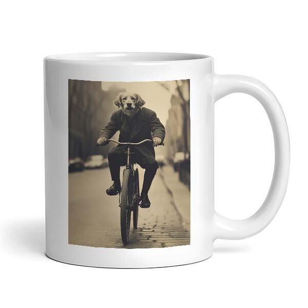 Dog Riding Bike #2 - Cute Funny Animals - Mug