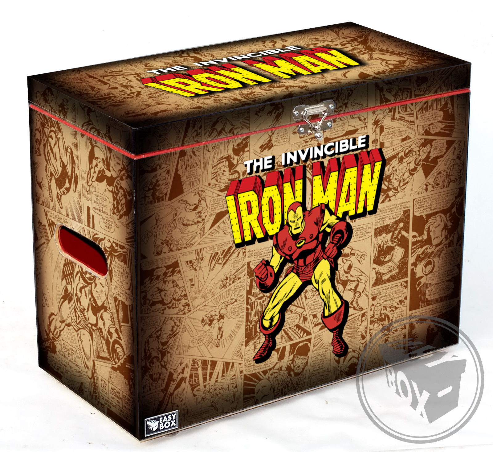 Large Comic Book Hard Storage Box Chest MDF Ironman