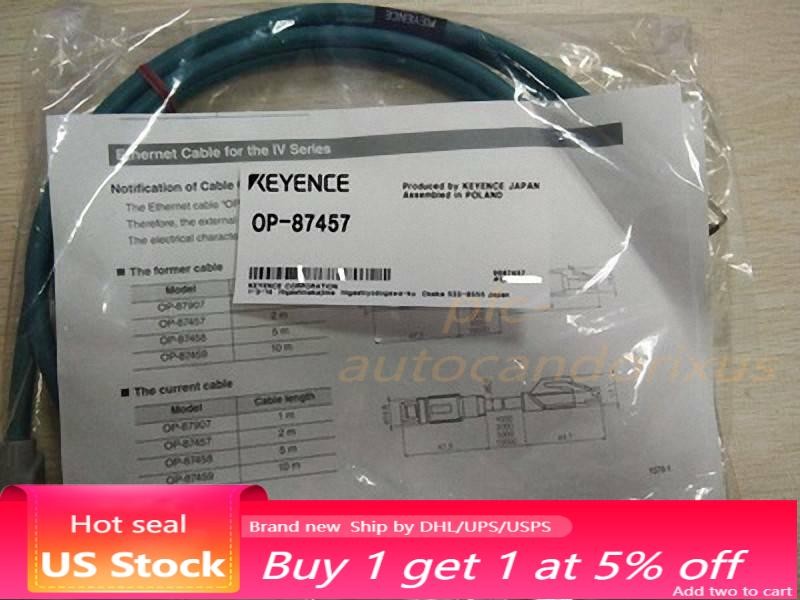 NEW Keyence OP-87457 Vision Sensor Ethernet cable 2 m for IV Series