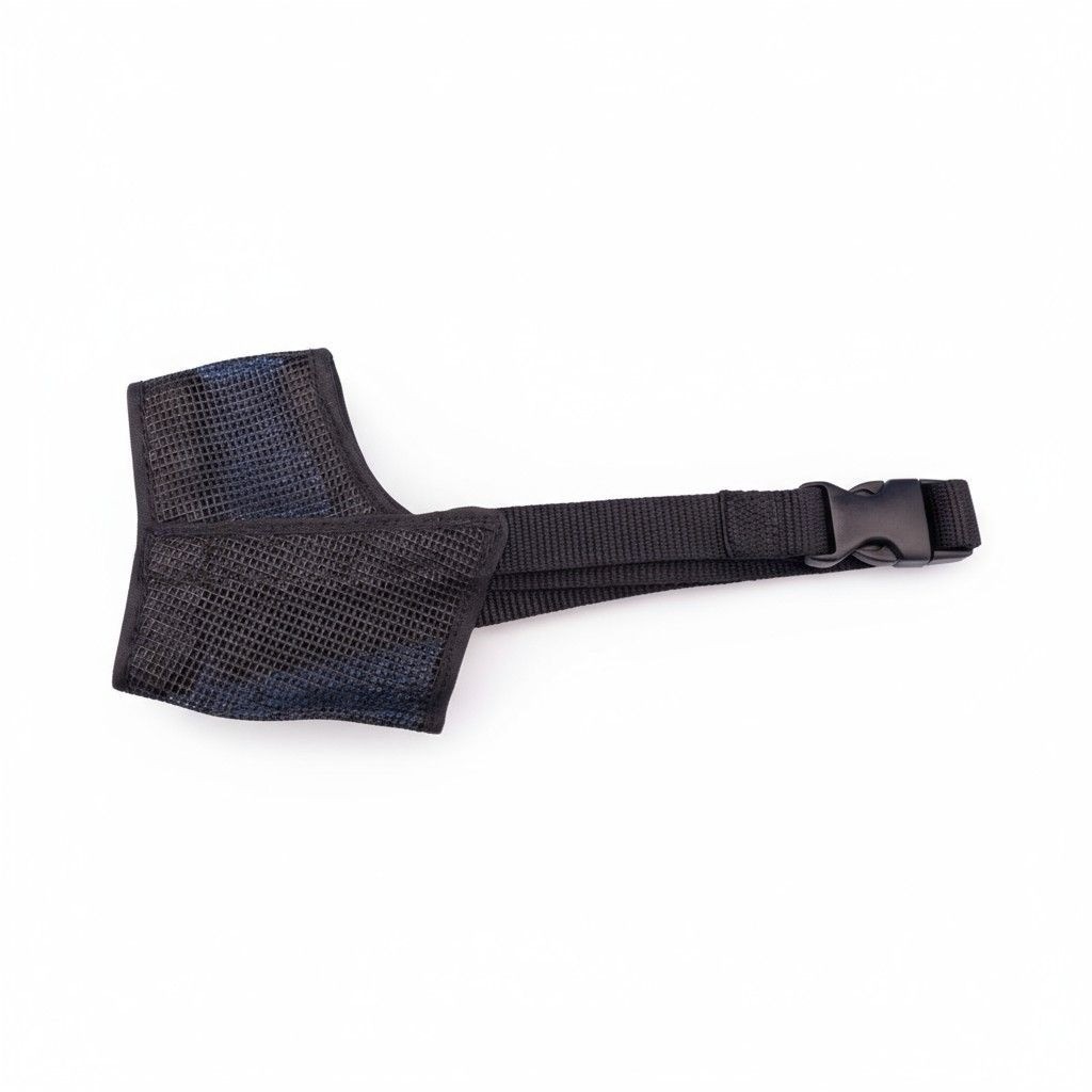 Dog Muzzle Black Mesh With Adjustable Strap Size 2