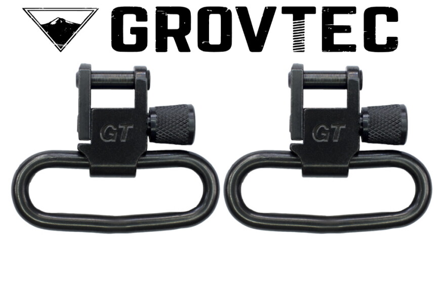Grovtec 1.25" Locking Swivel Set Black Oxide, 1 1/4" Locking Sling Swivel GTSW02