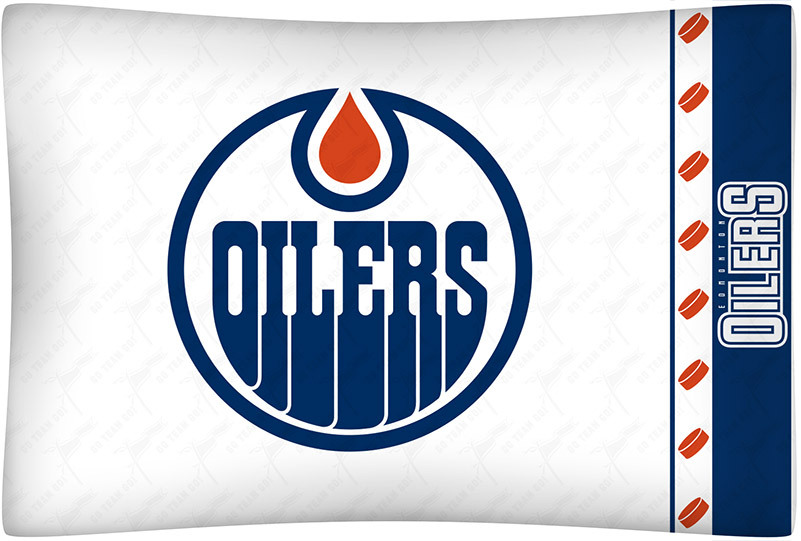 NEW EDMONTON OILERS NHL Standard Microfiber Knit Pillowcase