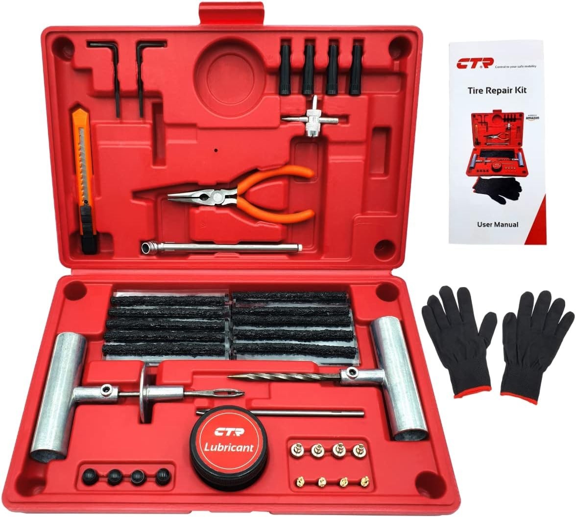 Heavy Duty Tire Repair Plug Kit for Tubless Tyre Flats Tire Puncture Truck RV