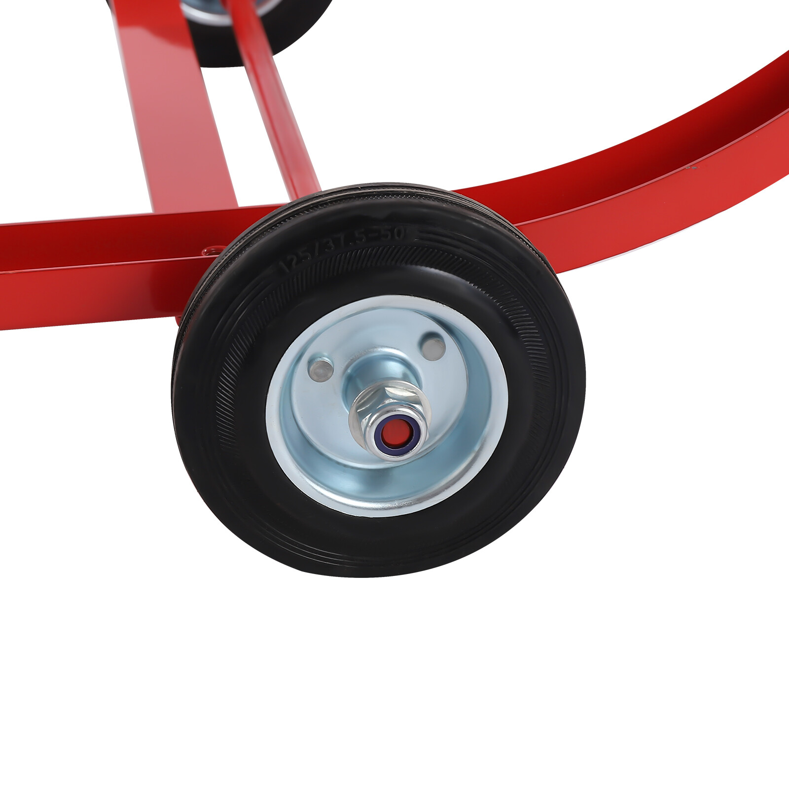 Drum Cradle With 4 Wheels, 55Gal Drum Cradle, 600lbs ,Red for Workshop&Factory