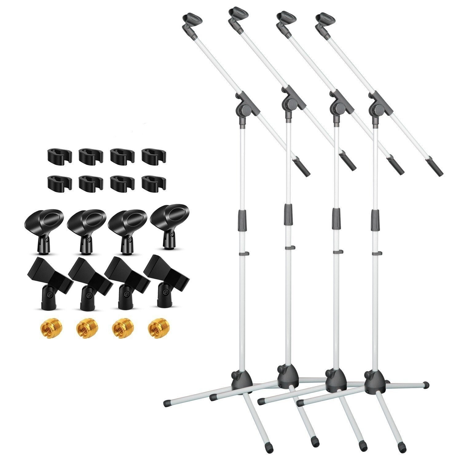 5Core Tripod Mic Stand 4Pcs Adjustable Holder Floor Microphone Boom Arm