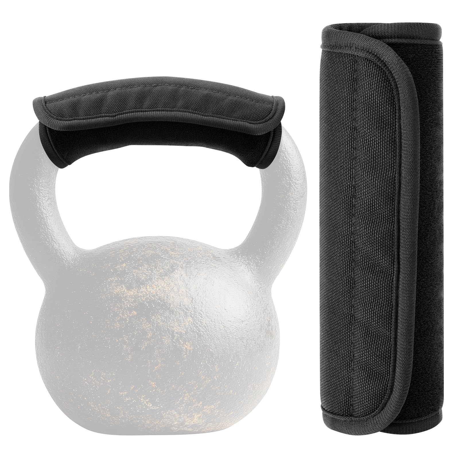 Xxerciz Kettlebell Non-Slip Handle Wrap, Soft Breathable Grip Cover for Black