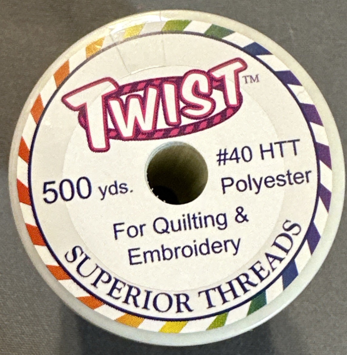 Superior Threads, Twist #4045 Purple - 500 Yds #40 HTT Polyester Thread Spool