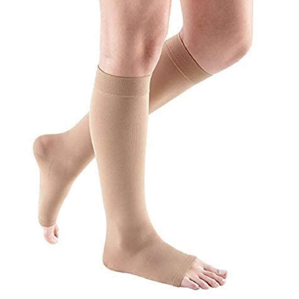 MEDIVEN Comfort Calf Highs Open Toe 30-40mmHg (Natural) Size: III