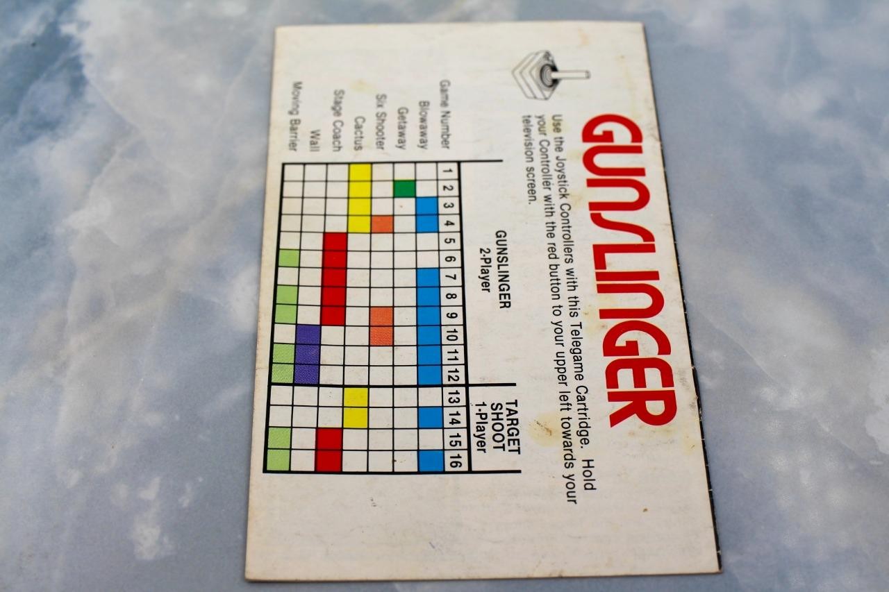 NO GAME- GUNSLINGER ORIGINAL Instruction Book Manual ATARI 2600