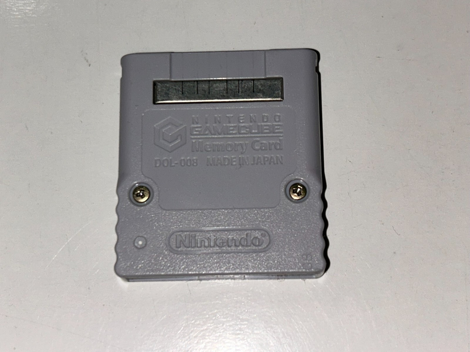 Official GRAY Nintendo GameCube Memory Card OEM DOL-008 Authentic Clean!