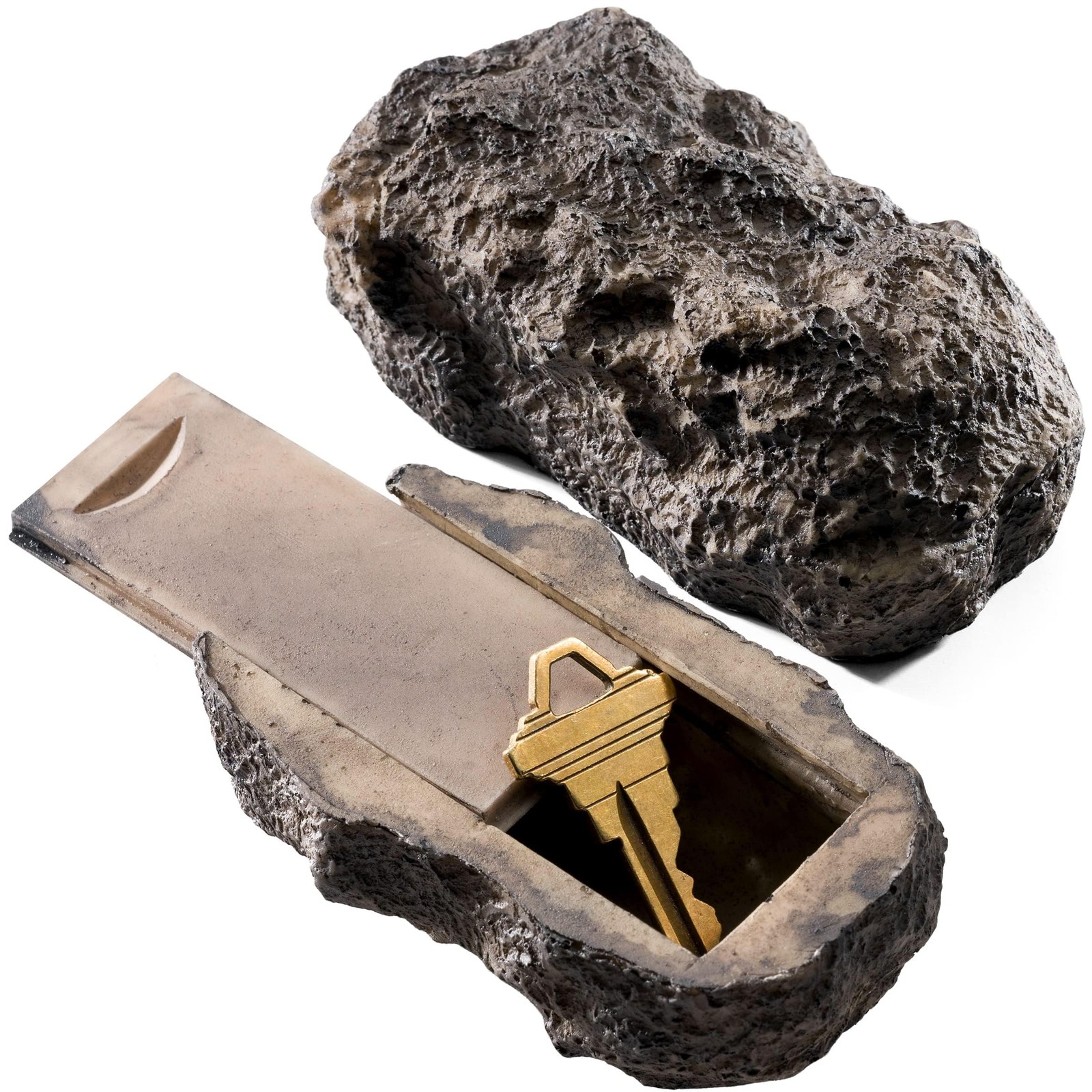 Rampro Hide-A-Spare-Key Fake Rock - Looks & Feels like Real Stone - Safe for Out