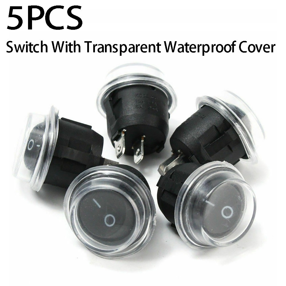 for TOGGLE Switch Waterproof Cover 10A 12V 5pcs/Set Black Boat Button for MINI