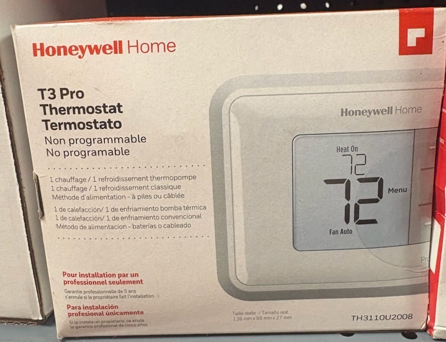 TH3110U2008-HONE   ADEMCO HONEYWELL T-STAT DIGITAL NON PROG 1H/1C T3 PRO
