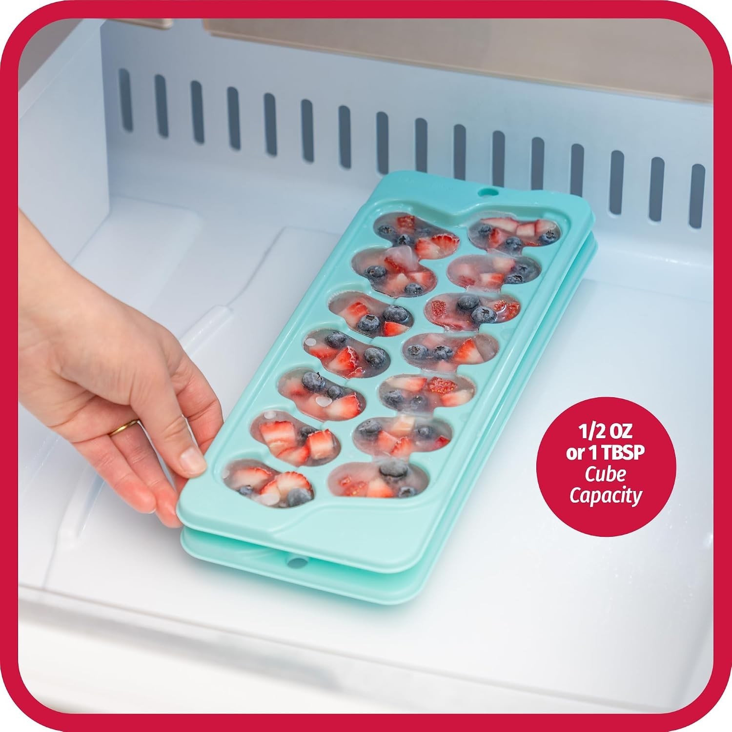 Versatile Quick-Release Ice Cube Trays - Fits Narrow Bottles, 28 Cubes Total