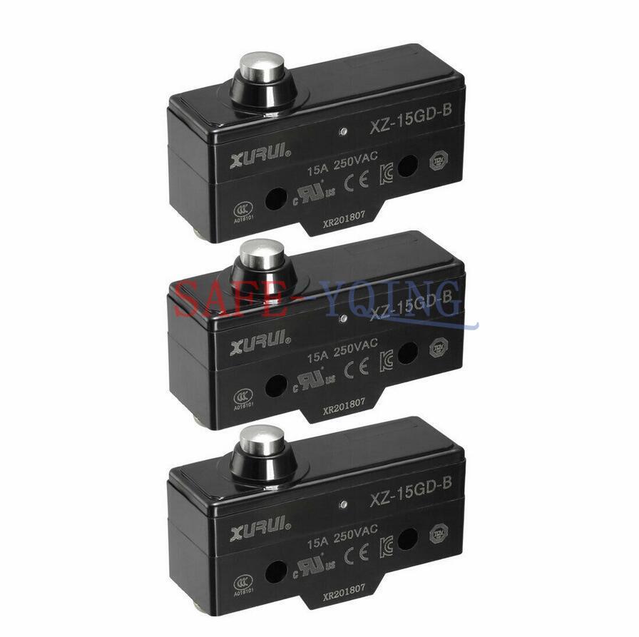 3PCS NEW XURUI XZ-15GD-B Short Reed Snap Button Lever Type Microswitch
