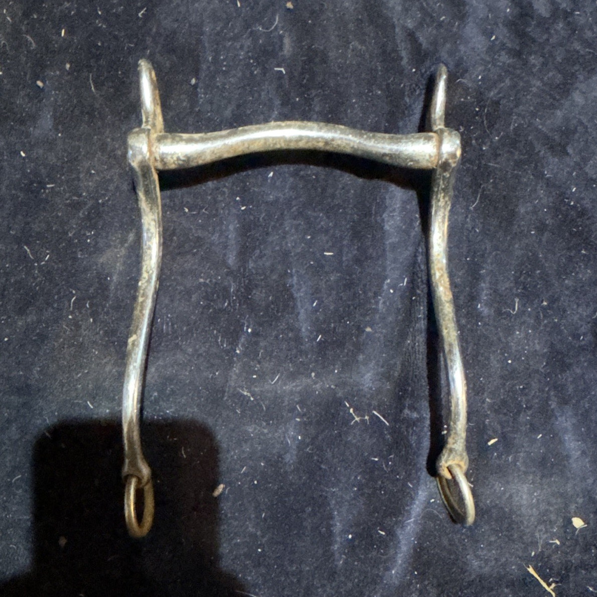 Western Style Horse Snaffle Bit - Metal Long Shanks with Rein Rings
