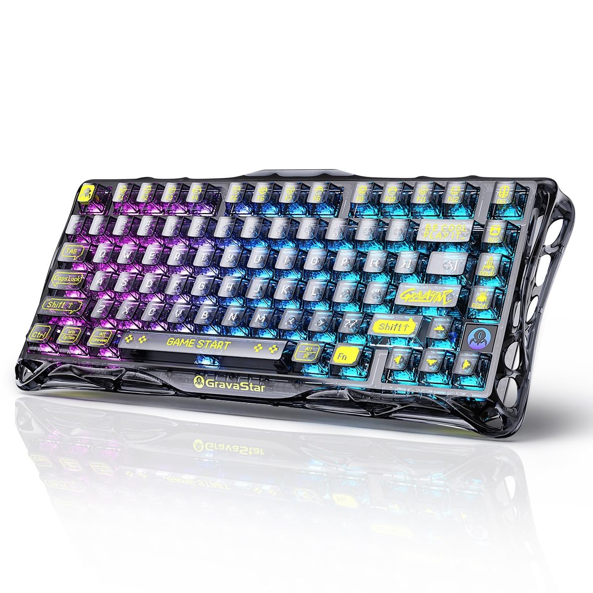 Gravastar Mercury K1 Lite 75 Gaming Keyboard 2.4Ghz/Bt/Wired Tri-Mode Wireless