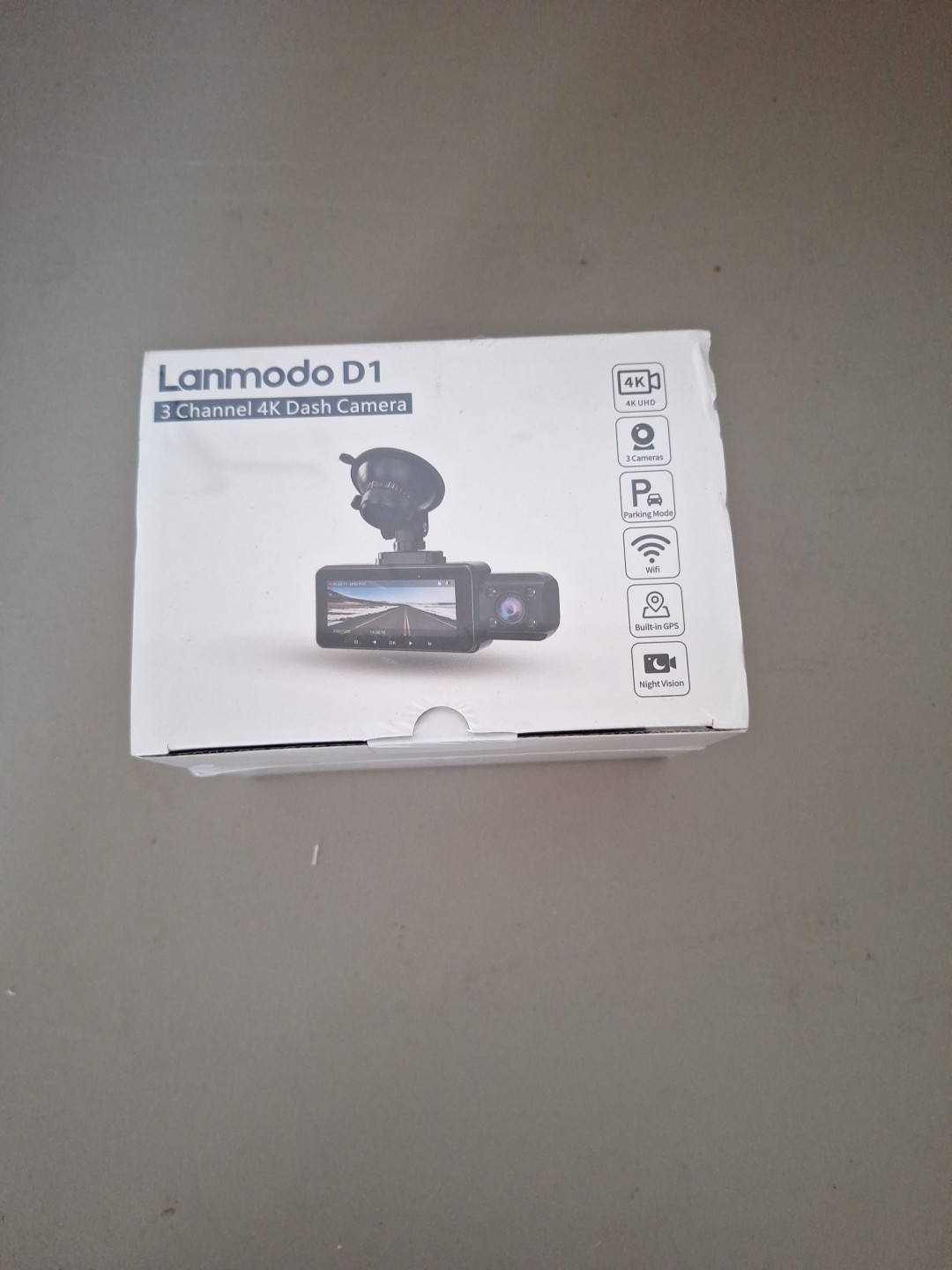Lanmodo D1 3 Channels Dashcam Front Rear and Inside WiFi GPS