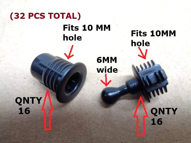 SPEAKER GRILL PEGS Fasteners Set of 16 Pairs of Grill Posts NEW! (32 PCS TOTAL)