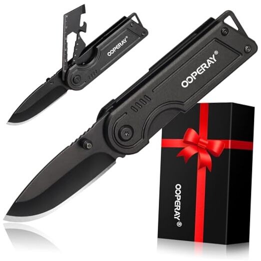 Multitool Pocket Knife, EDC Box Cutter, Gifts for Men, Fishing Hunting Camping