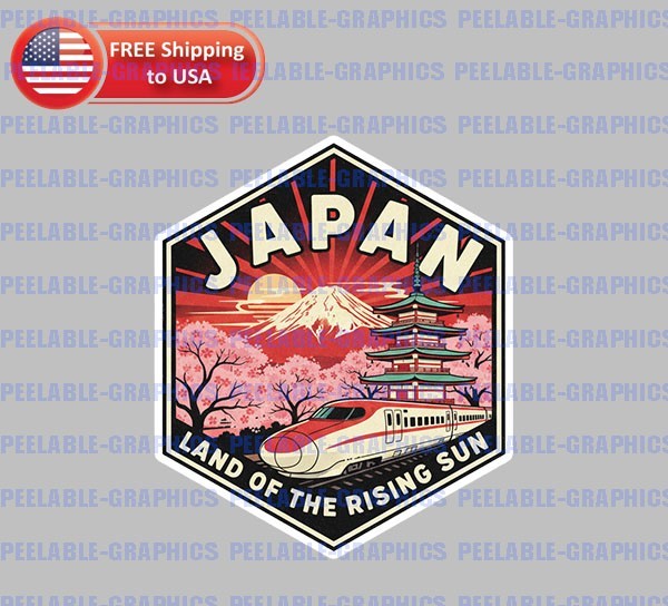 Japan Country Souvenir Decal Vinyl Sticker Travel Luggage C