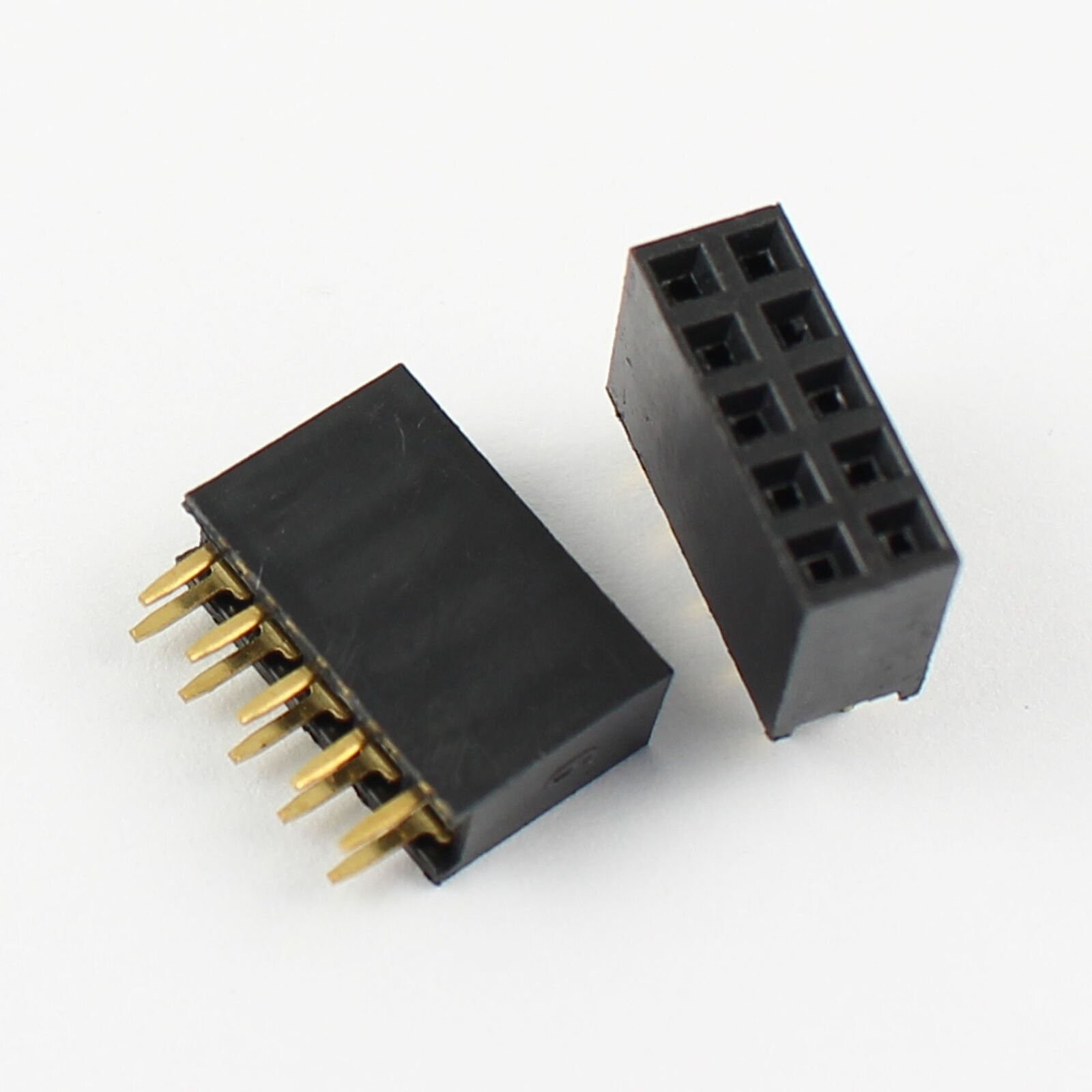 5pcs 2.54mm pitch 2x5 pin 10 pin female double row straight pin header strip #lk