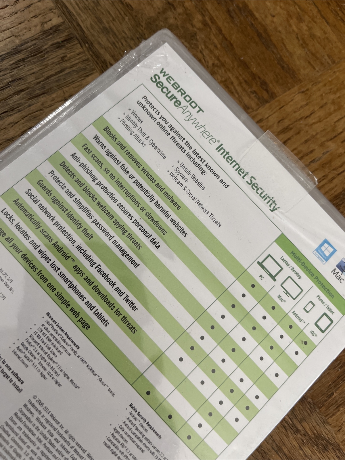 Webroot Secure Anywhere PC Software