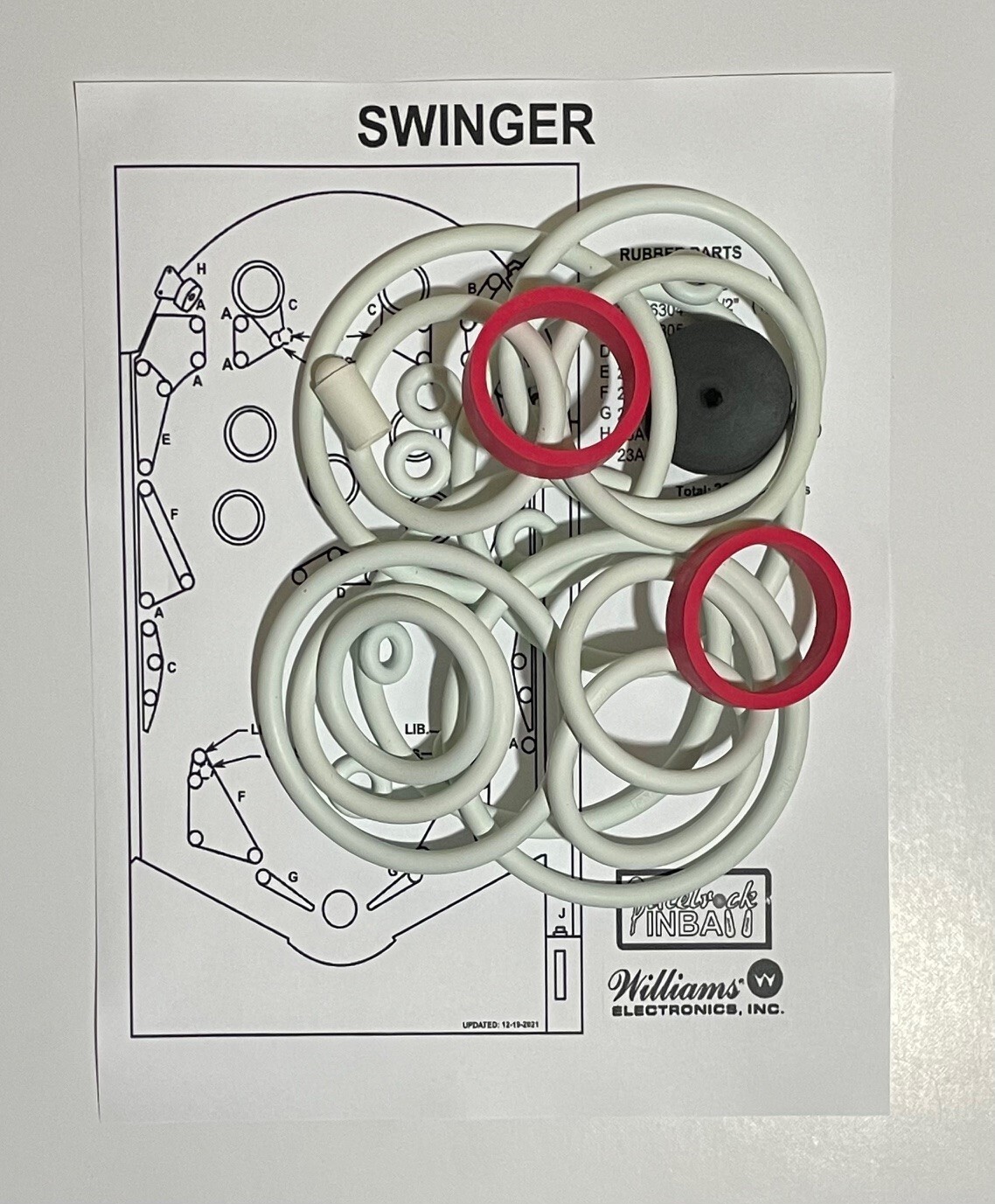 1972 Williams Swinger Pinball Machine Maintenance Tune Up Kit