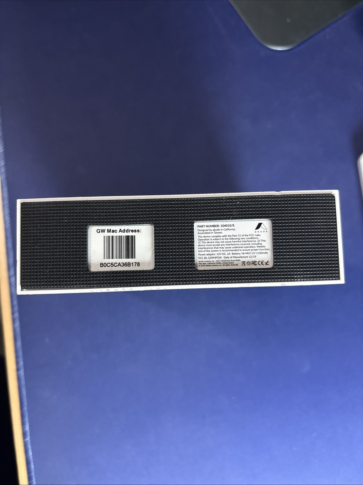 Abode Security System Hub 104010/E (Gen 1) 1st Generation Unit (no Chords)
