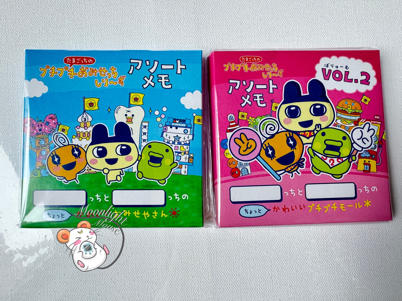Tamagotchi Stationary Memo Notepad Letter Set of 2 Vol 1 + Vol 2 (US Seller)