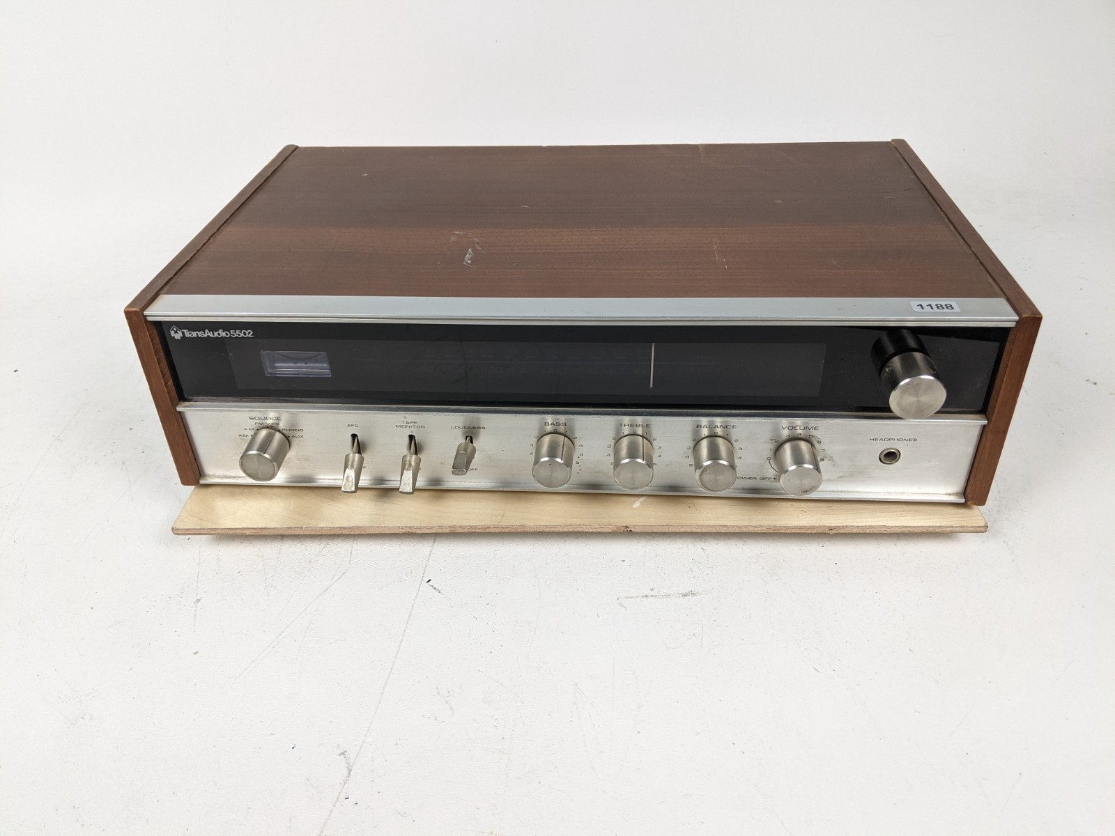 Vintage Transaudio 5502 AM/FM Receiver/Amplifier for Parts or Repair