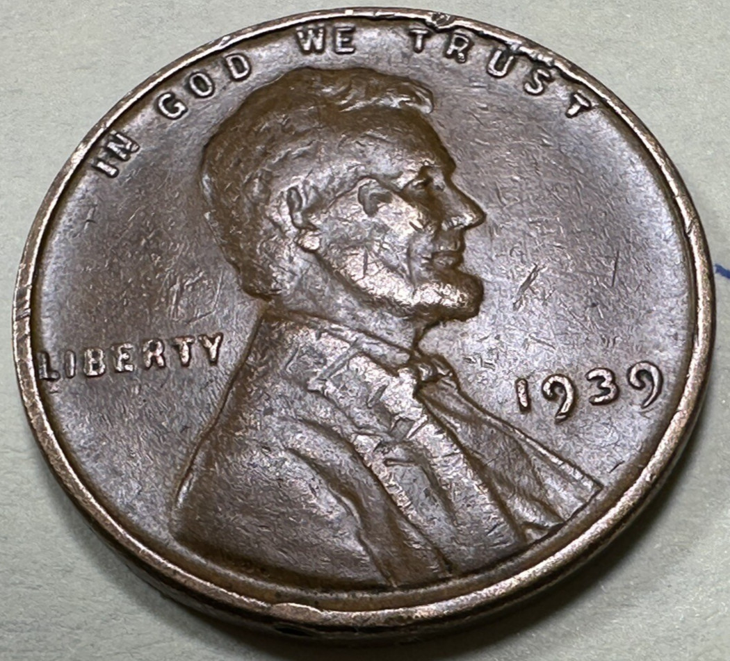 1939 1C Lincoln Cent WHEAT PENNY 5456N