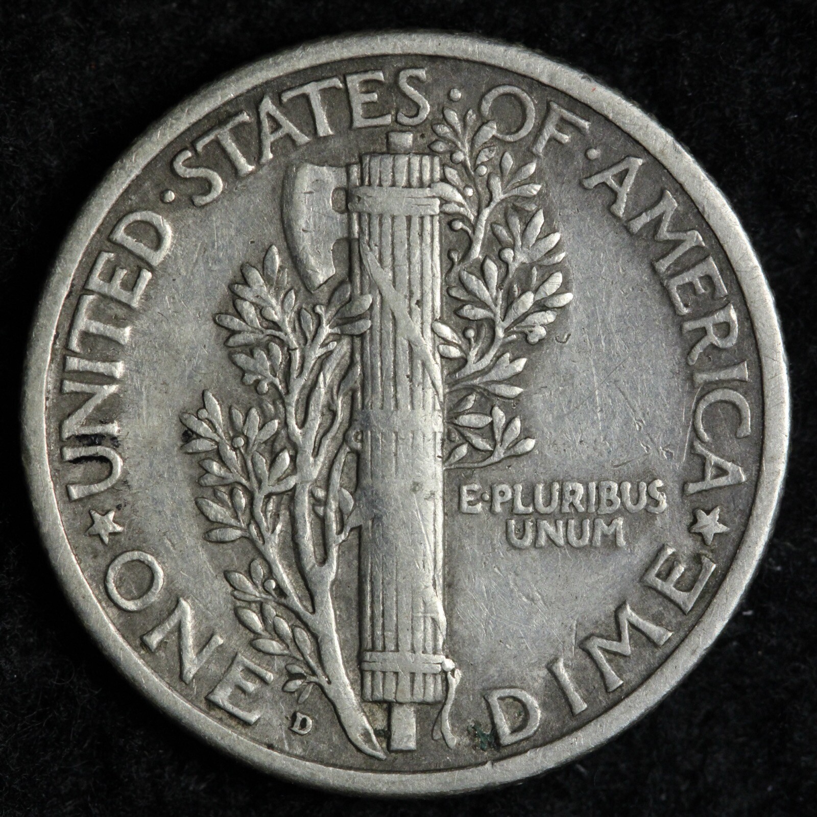 1920-D Mercury Silver Dime XF E162 GKCU