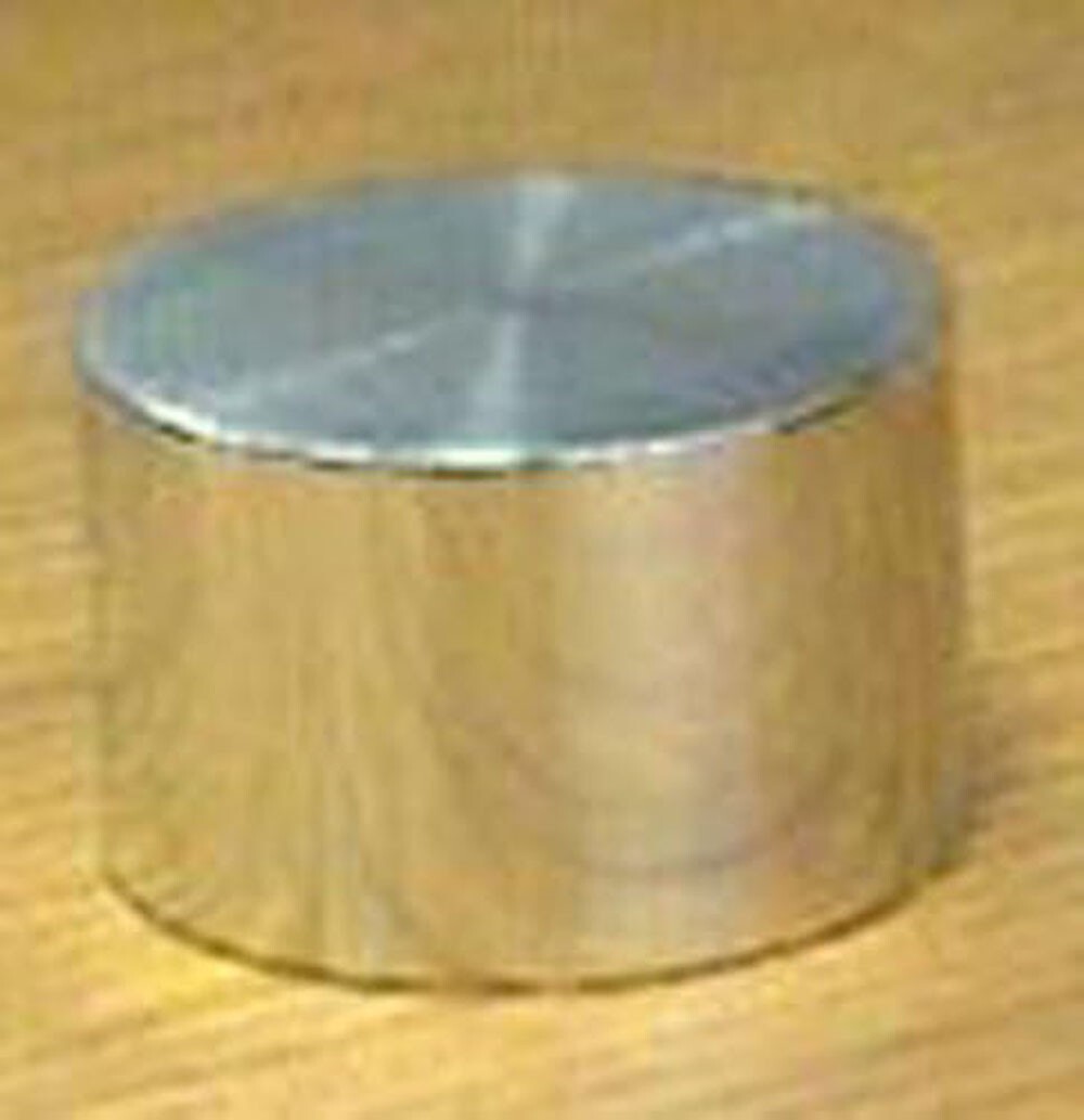 #NS100 Nickel Silver Unshaped Pommel, 7/8" dia x 5/8", Tapped 4 x 7mm USA