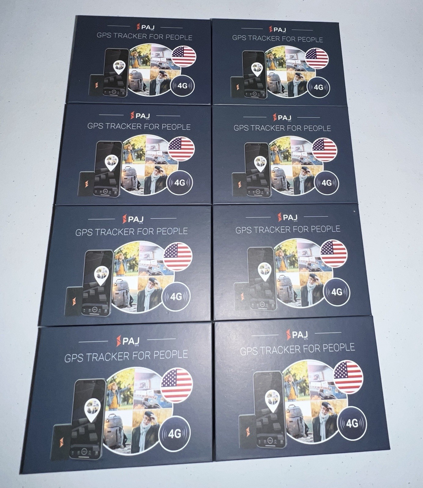 PAJ GPS - People Finder 4G - Mini GPS Tracker for Children - Lot of 8