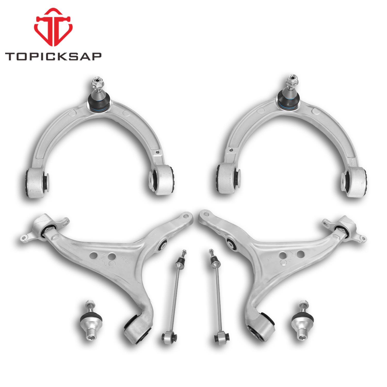 8pcs For Benz X166 GL350 GL450 W166 ML350 Front Lower&Upper Control Arm Sway Bar