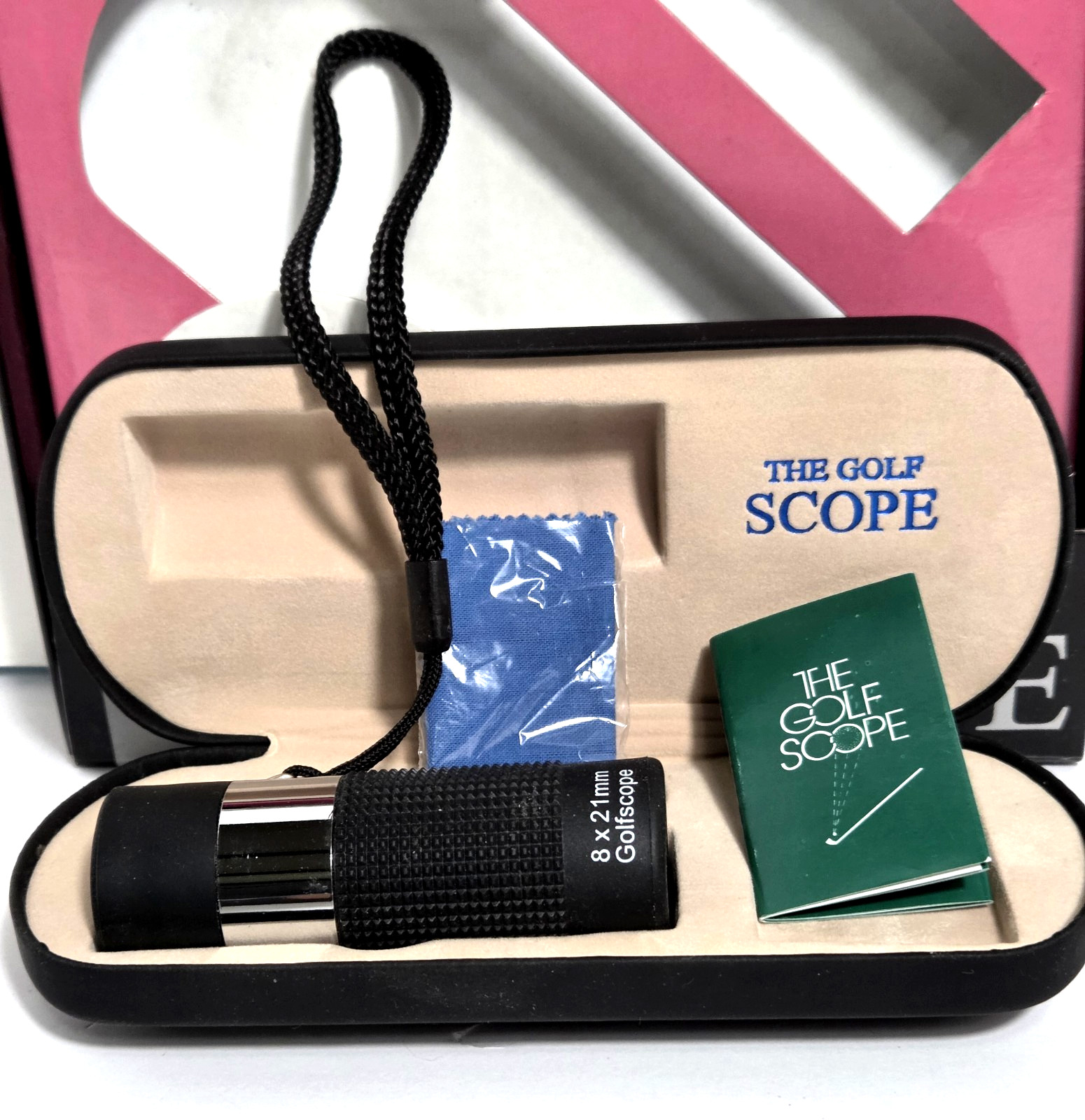 NIB CARSON Golf Scope Rangefinder 8x21mm W/Case Directions And Cleaning Clothe