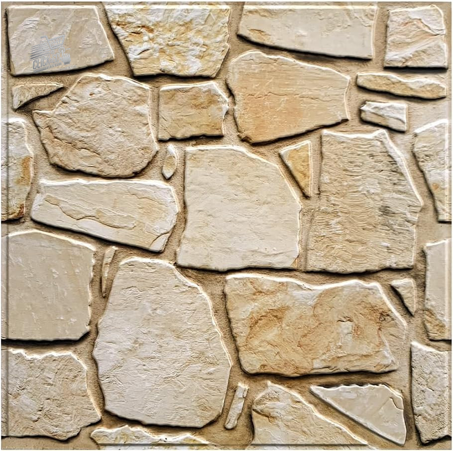 3D wall panels, stickers, stone effect, 10 pieces, stickers, effect