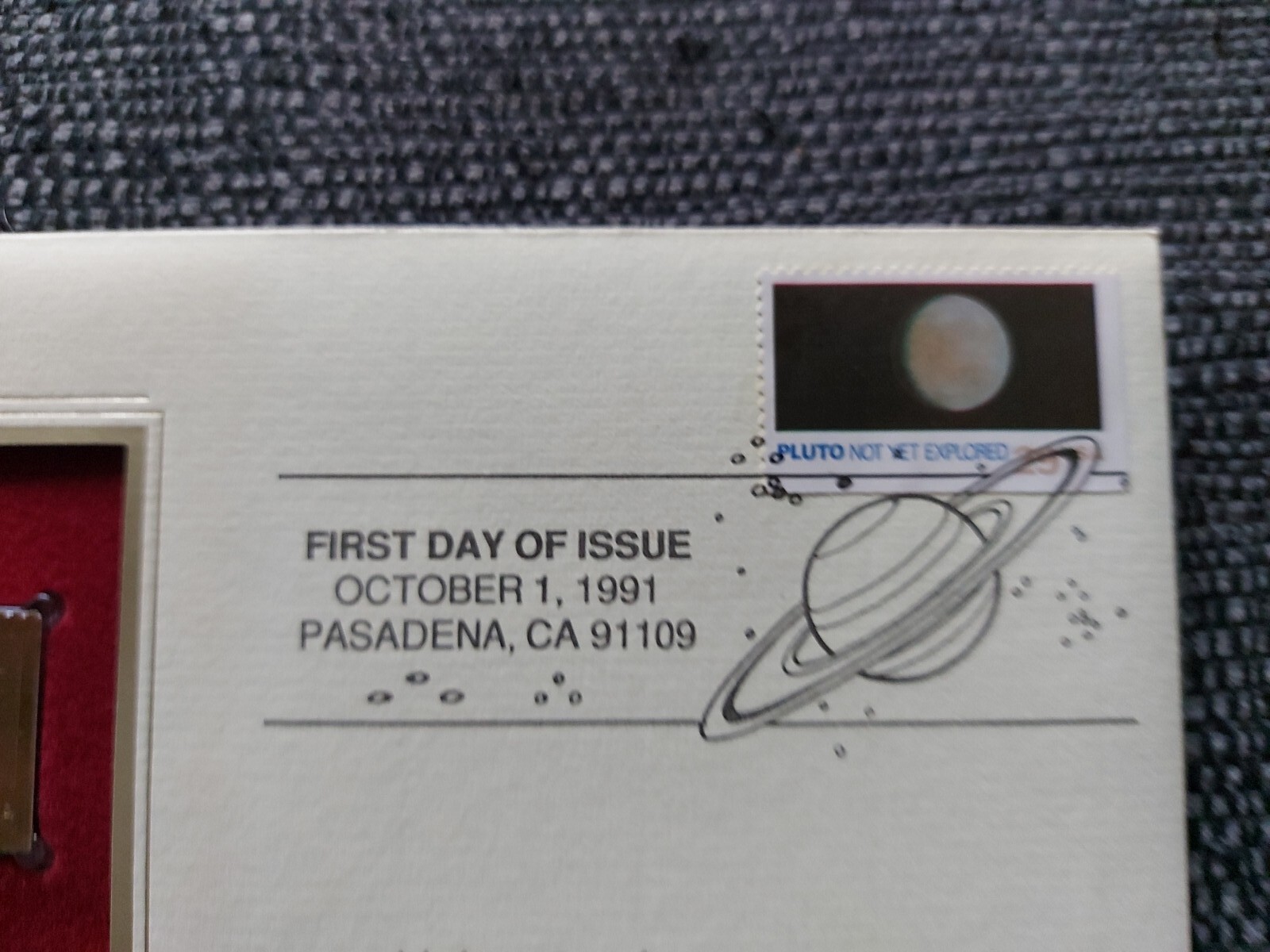22kt Gold Replica Space Exploration PLUTO Stamp 1991 FDC
