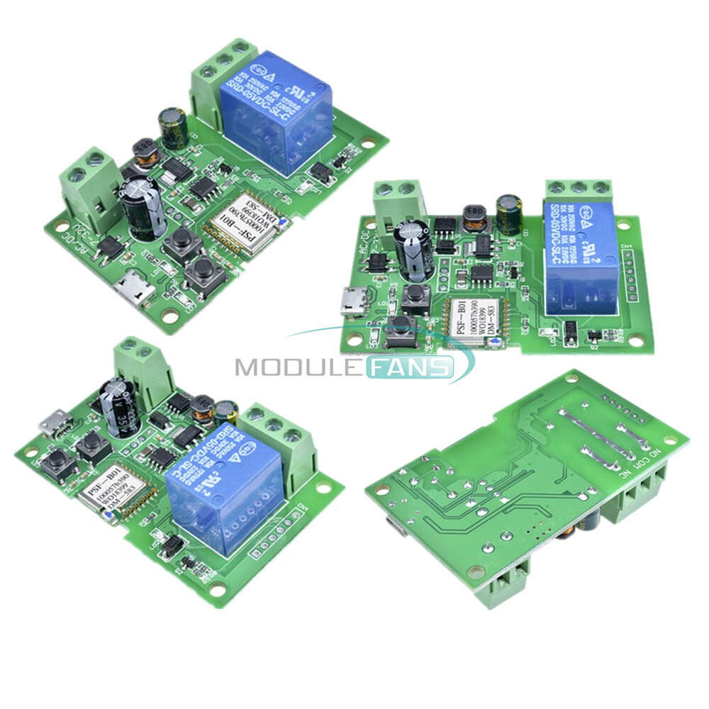 2/5/10PCS WiFi Wireless Smart Switch Home Relay Module 5-12V Self-locking