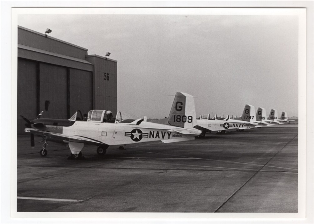 1983 US Navy Beech T-34A Mentor 161809 of VT-27 at NAS Corpus Christi 5x7 Photo